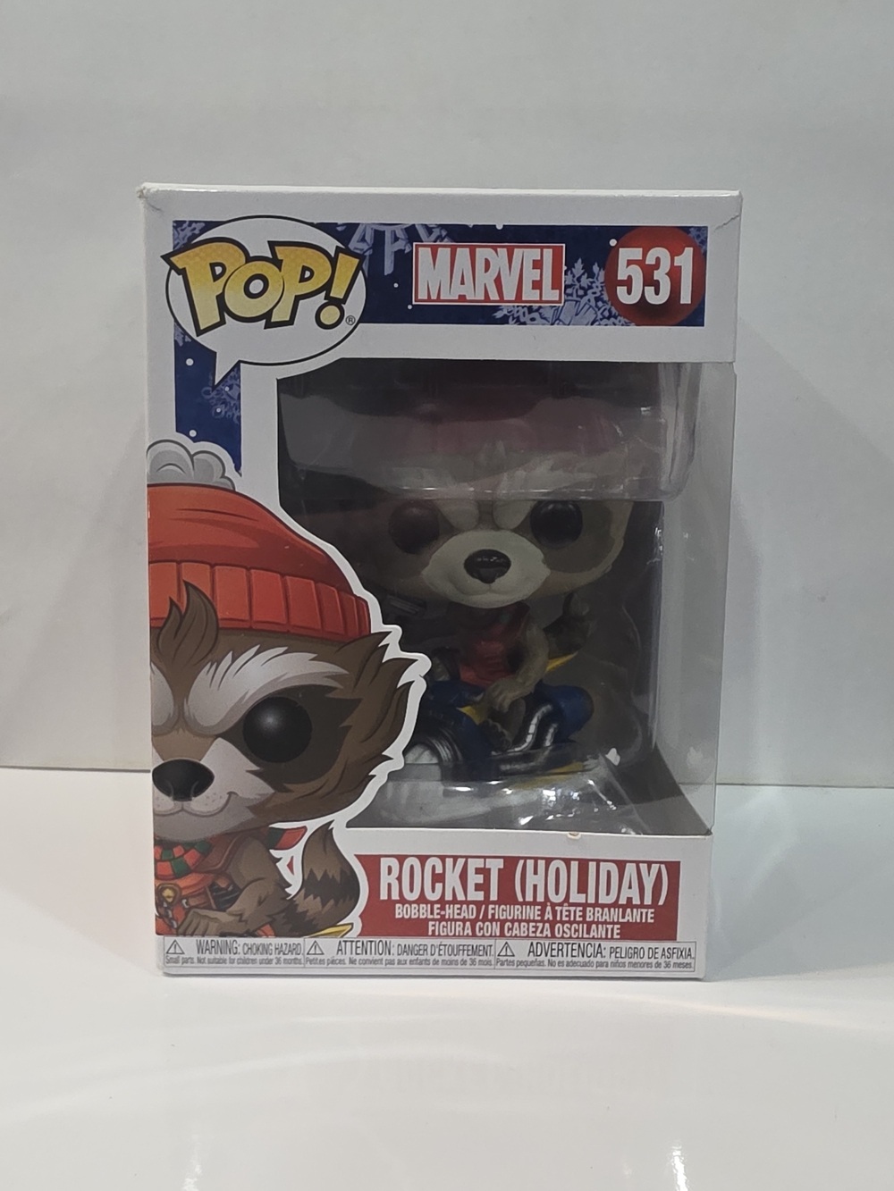 Marvel Funko Pop! Rocket (Holiday) - Red/White Hat
